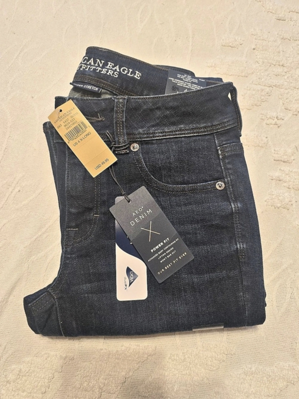 American Eagle Ne(x)t Level Dark Blue Size 4 NWT